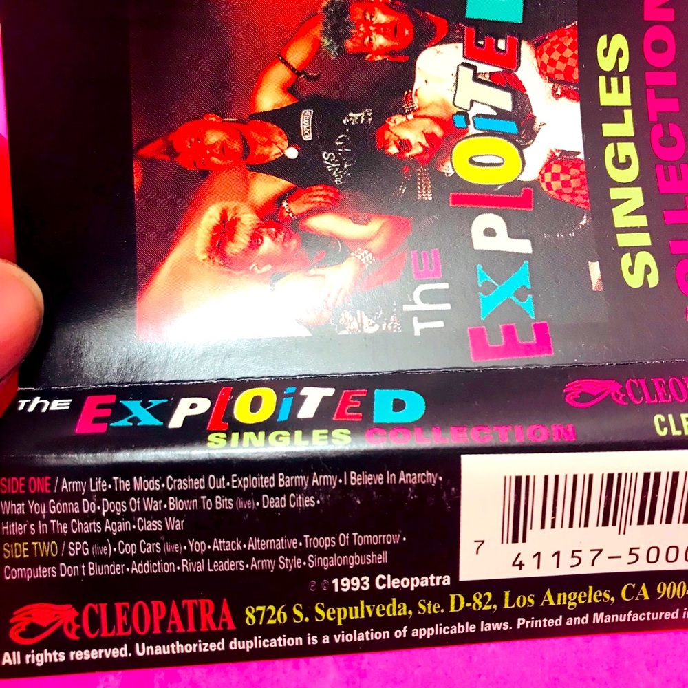 The Exploited Singles Collection Cassette - image 4